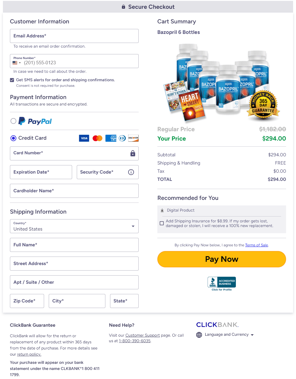 Bazopril Secure Checkout